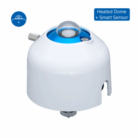 MS-80SH pyranometer with heated dome and smart sensor, shown on a plain background.